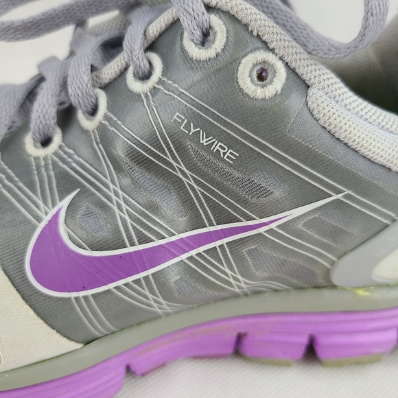 Nike Lunarglide 2 Flywire Women's (6) Gray and Purple Running Shoes 407647-051 - Picture 9 of 11